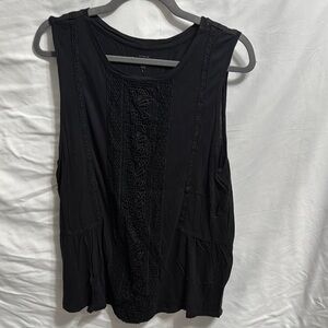 LOFT Black Sleeveless Tank Top